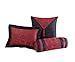 Chezmoi Collection Dynasty Black Red Jacquard 7-Piece Comforter Set, King Size