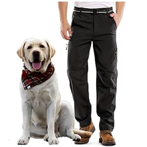 Jessie Kidden Waterproof Ski Trousers Mens, Fleece Lined Hiking Winter Thermal Insulated Warm Outdoor Climbing Walking Soft Shell Cargo Pants