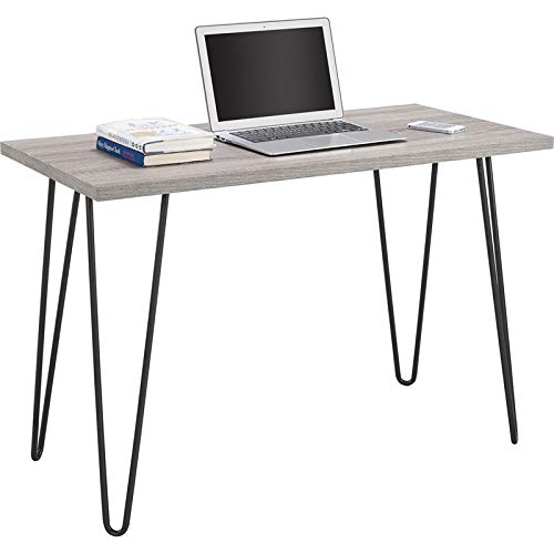 Ameriwood Home Owen Retro Desk With Metal Legs Weathered Oak #TOP5