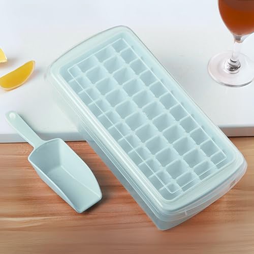 FEELINGS Ice Cube Tray with Lid 44 Grids 28 x 13.5 x 7.5 cm Includes Ice Scoop
