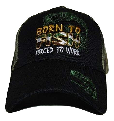 Gorra bordada camuflaje negro Born to Fish miniatura 4