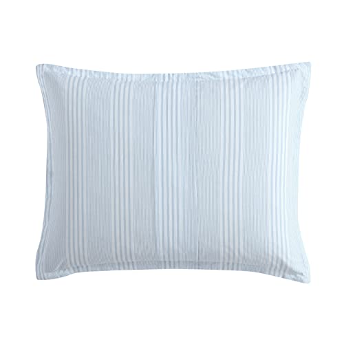 Image of Laura Ashley - Twin Comforter Set, Soft Bedding with Matching Sham, Reversible Floral Room Decor, College Dorm Room Essentials (Bedford Blue)