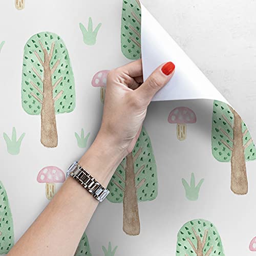 Fotomurale impermeable Magic-Stick autoadhesivo lavable de bosque 4