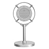 NIZUUONE Vintage Retro Microphone Classic Model Photography Stage Prop for Vintage Theme Scenes (Silver) #5