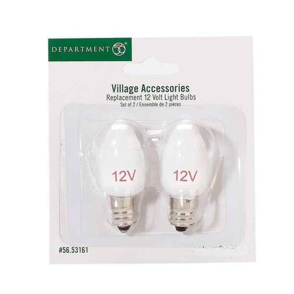 Department 56Village Accessories, Replacement 12V Light Bulbs - Set of 2 (56.53161)