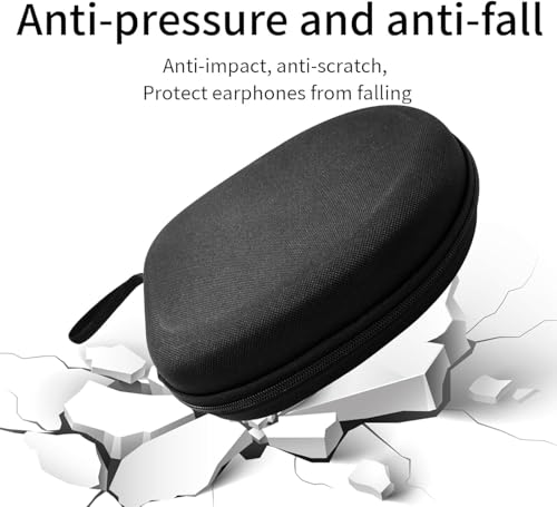 Image of M.G.R.J Portable Carrying Headphone Case Cover for ZEBRONICS Silencio 111 / ZEBRONICS Envy 2 Wireless Over Ear Headphone (Hard|EVA|Black)