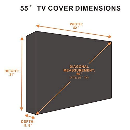 image for KOLIFE K LIFE Outdoor TV Cover 52 to 55 inches, Waterproof and Weather