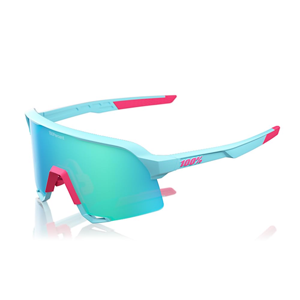100% S3 LE Tatis 4 Sunglasses - Soft Tact Blue; Blue Topaz Mirror