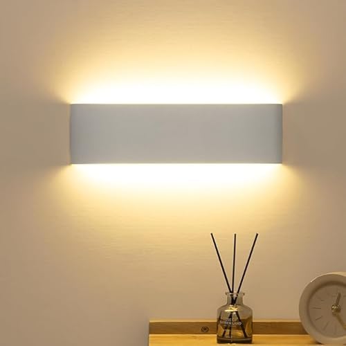 Lampada LED da Parete - Applique led Muro - Lampada da Muro Interno Design Moderno - 2000 Lumen 20W 4500K Luce Bianco Naturale Illuminazione Soggiorno Cucina Camera Corridoio Salone 30 cm (1 Pezzo)