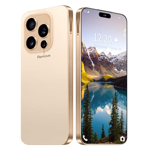 Image of BVNA I16 Ultra 16GB+1TB 6.99" HD Screen Smartphone Unlocked Cell Phone,Battery 7000mAh Unlocked The Phone, Android 14 Fingerprint Button Unlock/Photos/Face ID/Dual SIM/5G/GPS (Gold)