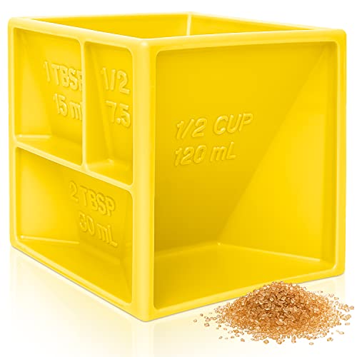 Nomadic Outpost Multi Measuring Cube Cup for Cooking and Baking, Helps with Organization and Reduce Clutter, All in One Measuring Kitchen Device – Great Gift Yellow by Nomadic Outpost - Image 4