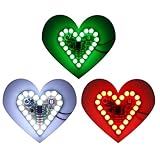 WHDTS 3-Set Heart Shape LED Flashing Light DIY Kit with PCB DC 4-6V Red Green White Color for Soldering Kit Practice Learning Electronics
