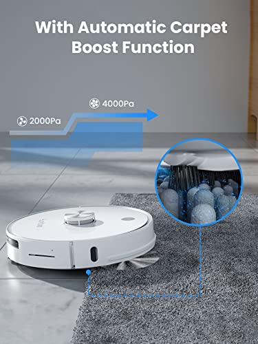 HONITURE Robot Vacuum Cleaner with Mop Self Emptying, 3500pa Q6 Pro Robotic Vacuum with Mapping 5-level, Lidar Navigation, Carpet Booster, WiFi/APP/Alexa, Robot Hoover for Carpet/Pet Hair/Floor - Image 6