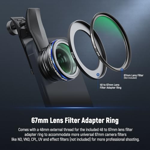 Kit Lente de Teléfono NEEWER Gran Angular 0,75x Macro 2x Compatible con iPhone Samsung LS-60 6