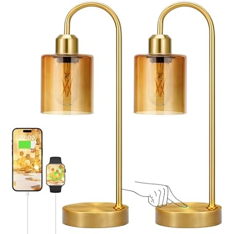 Innqoo Amber Gold Desk Lamp Cover