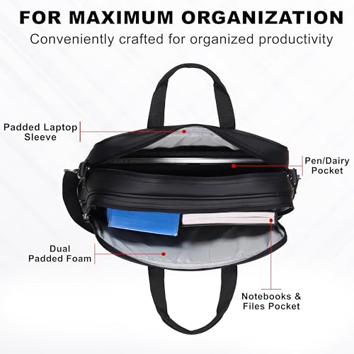Image of HOT SHOT EXECUTIVE 2001|LEATHER MESSANGER BAG|LAPTOP MESSAMGER BAG|LAPTOP SLING BAG|OFFICE BAG|SHOULDER BAG|15.6 INCH|WATER RESISTANT |20 L LAPTOP BAG FOR MEN & WOMEN