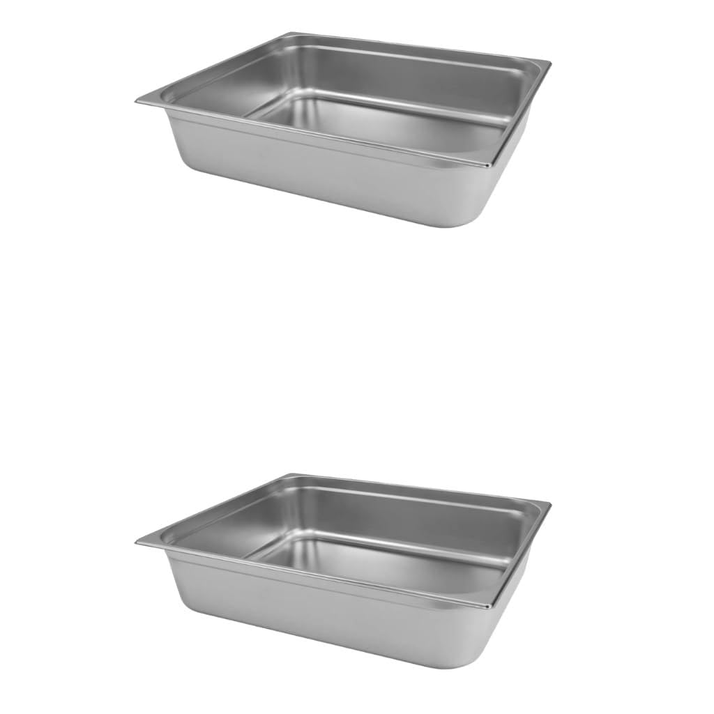 MEGA-M Pojemniki GN 2/1 stal nierdzewna 15 cm zestaw 2 szt