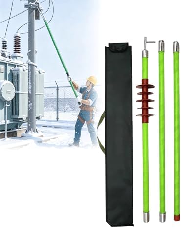 High Voltage Insulated Electric Pole with Extension Rod, Hot Stick & Operating Tool for Power Switch & Line Fault Maintenance (10kV, 400cm)