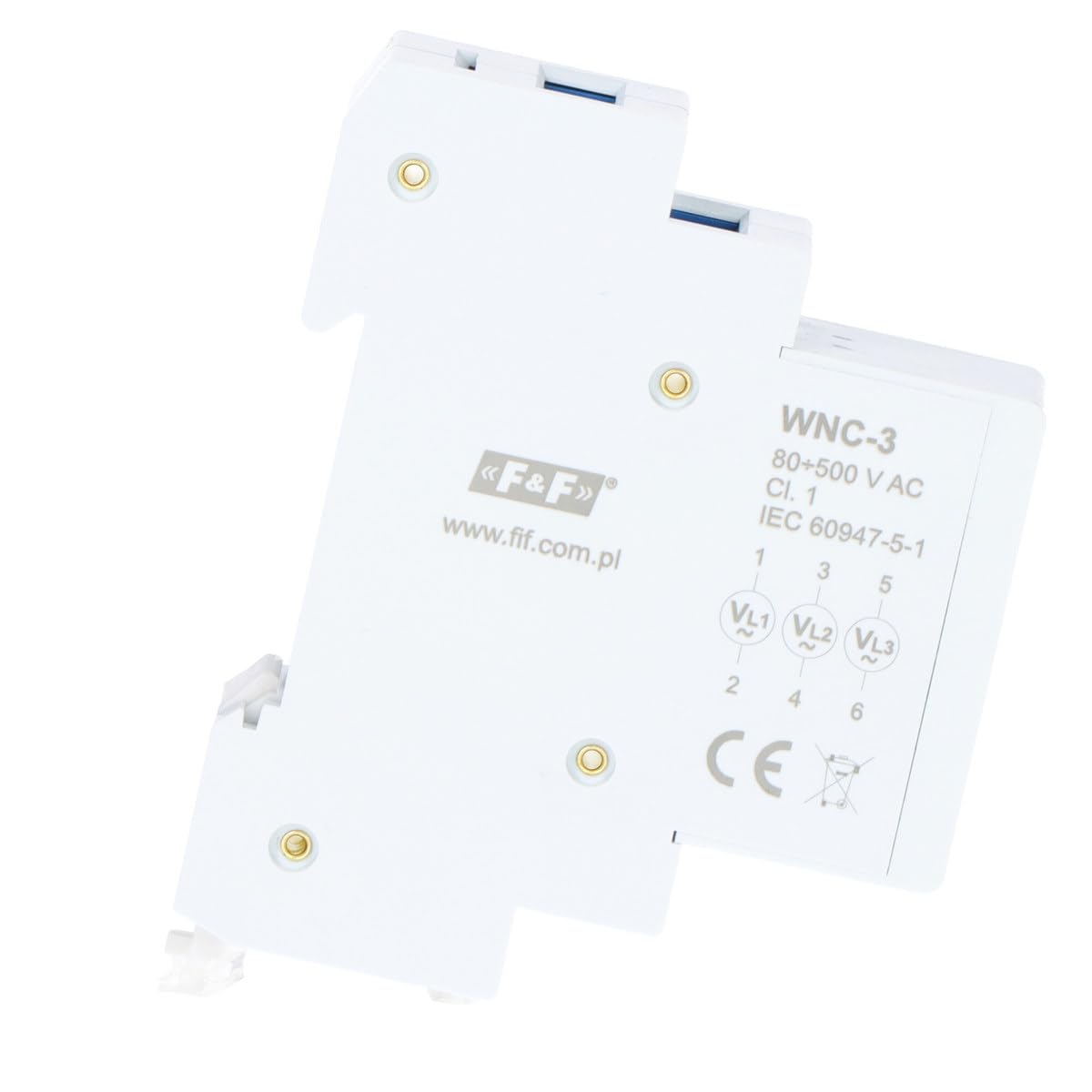 WNC-3 wskaźnik napięcia woltomierz trójfazowy 80-500 V AC F&F