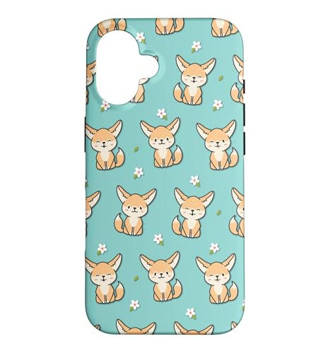 Cute Kawaii Girls Womens Kids Pattern Fennec Fox Lover �X�}�z�P�[�X iPhone 16 �p
