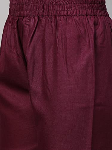 Image of GoSriKi Women's Cotton Blend Printed Straight Kurta with Pant & Dupatta