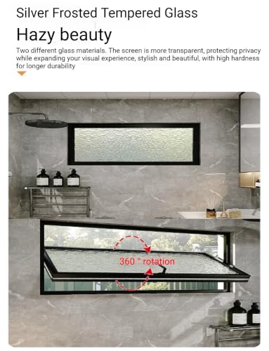 Ventana rectangular de repuesto natural para iluminar el cuarto de baño moderno 4