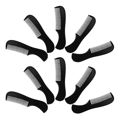 ULTECHNOVO 10 Stück Teiliges Herren Bartkamm Kompakte Tasche Bart Haarkamm aus Robustem Kunststoff Vielseitiger Stylingkamm für Bart Haarpflege Komfortabel und Langlebig Praktisches