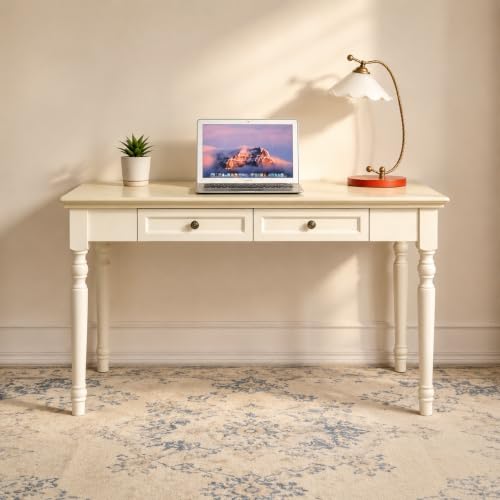 L shaped solid wood executive desk