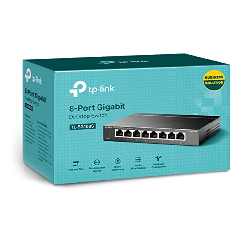 Image of TP-Link Deco X20(1-Pack) AX1800 Whole Home Mesh Wi-Fi System, Next-Gen Wi-Fi 6 & TL-SG108S 8-Port Desktop Gigabit Ethernet Switch /Hub, Ethernet Splitter, Plug & Play, no Configuration Required