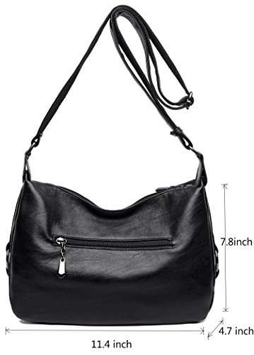 Bolso bandolera retro mediano para mujer miniatura 4