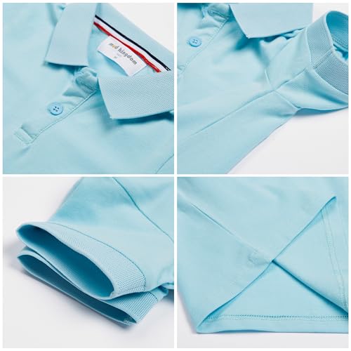 Image of Mud Kingdom Boys Polo Shirt Short Sleeve School Uniform Pique Polo Summer