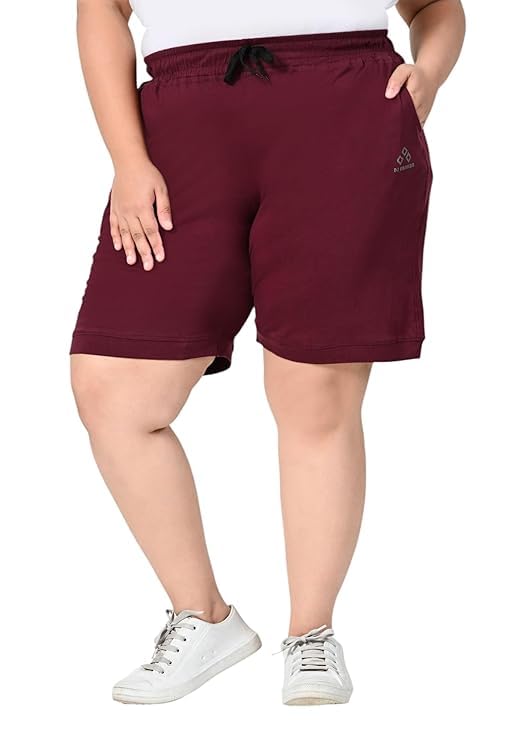 Women's Plus Size Bermunda Shorts | Knee Length Cotton Short | Half Pants for Womens-picture-26