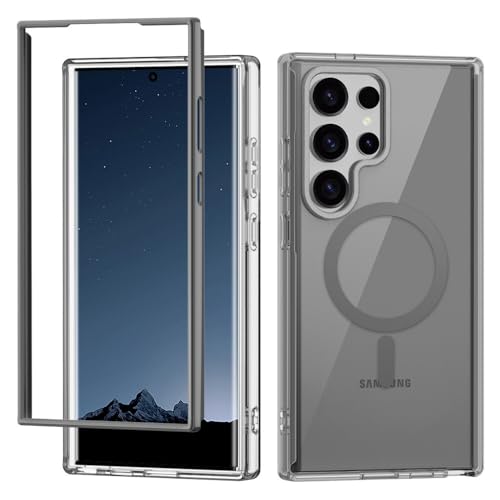 Étui compatible avec Samsung Galaxy S24 housse à rabat silicone gris pas cher