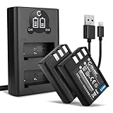 CELLONIC 2X Akku für Kamera Kompatibel mit Nikon D3000, D5000, D40, EN-EL9 - (1000mAh, 7.4V) + Dual Ladegerät