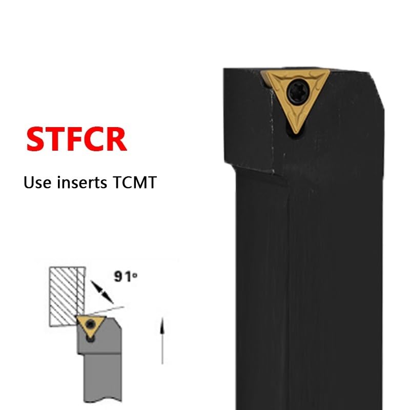 1pc STFCR STFCR1010 STFCR1616 STFCR2020 STFCR2525 STFCR1212 STFCR1616H16 STFCL External Turning Tool Holder CNC Lathe Cutter Bar(STFCR,1010H09)