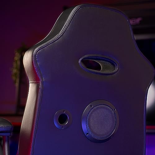 X Rocker Torque Pedestal Video Gaming Chair, LED RGB, Wireless Bluetooth Audio, Subwoofer and Vibration, Black - Thumbnail 7