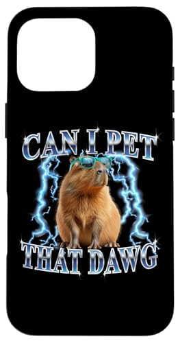 Kids Womens Girls Can I Pet That Dawg Meme Lover Capybara �X�}�z�P�[�X iPhone 16 Pro Max �p