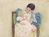 FIKAGXQGT Pinturas Murale Modernos Cuadro Pintura Sobre Lienzo Vintage El niño descalzo de Mary Cassatt para la Decoración del Hogar del Dormitorio 60x90cm