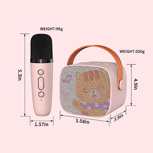 Image of Mini Karaoke Machine for Kids, Portable Bluetooth Speaker with Wireless Microphone,Kids Music Player Toys for Girls and Boys,3,4, 5, 6, 7, 8+ Years Old, Teens Birthday (Pink-Cat)