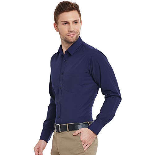Image of English Navy Men's Slim Fit Formal Shirt