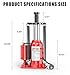 HUGOASIS 20 Ton Air Hydraulic Bottle Jack, Pneumatic & Manual Dual Operation Lift Jack with 10-3/8