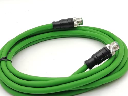 Câble M12 D-Code 4 pin mâle extension unshielded AWG22 droit 3 mètres