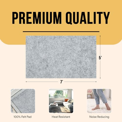 Mayshine MSUS20030201 Premium Felt Rug Pad 5X7 Feet thumb #2
