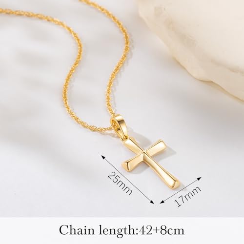 Cross Necklace for Women 14K Gold Cross Necklaces for Women Gold Cross Chain Pendant Necklace for Women Faith Crosses Necklaces for Womens Adjustable Chain2