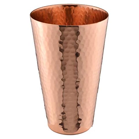 Prince of Scots 18 Ounce Hammered Copper Tumbler Cup, Handcrafted Super Heavy Weight, Easy Care Finish Cover