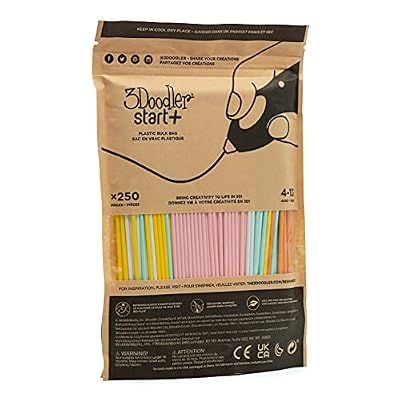 3Doodler Start 3D Printing Filament Refill Bag (x250 Strands, Over 1250 ft. of Extruded Plastic) - Fire & Ice