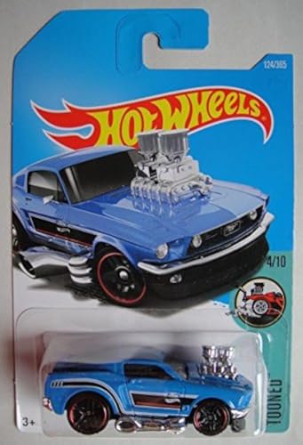 Hot Wheels 2017 Tooned '68 Mustang 124/365 Azul miniatura 1