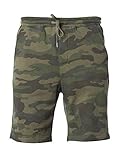 Haase Unlimited Men's Drawstring Fleece Sweat Shorts - Activewear Sweats (XX-Large, Forest Camo)