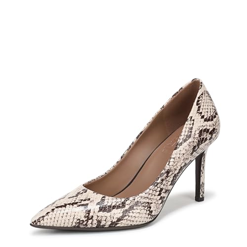 Naturalizer Women's Anna Pump Beige Snake Print Leather 7.5 M