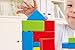 Hape Maple Wood Kids Building Blocks Stacking Wooden Block Educational Toy Set for Toddlers, 50 Brightly Colored Pieces in Assorted Shapes and Sizes